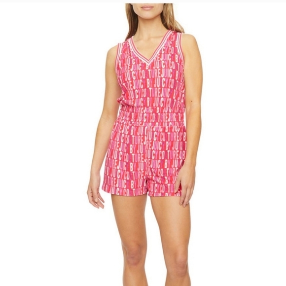 NWOT Juicy By Juicy Couture Towel Terry Sleeveless Romper Logo Print Size L - Picture 3 of 10
